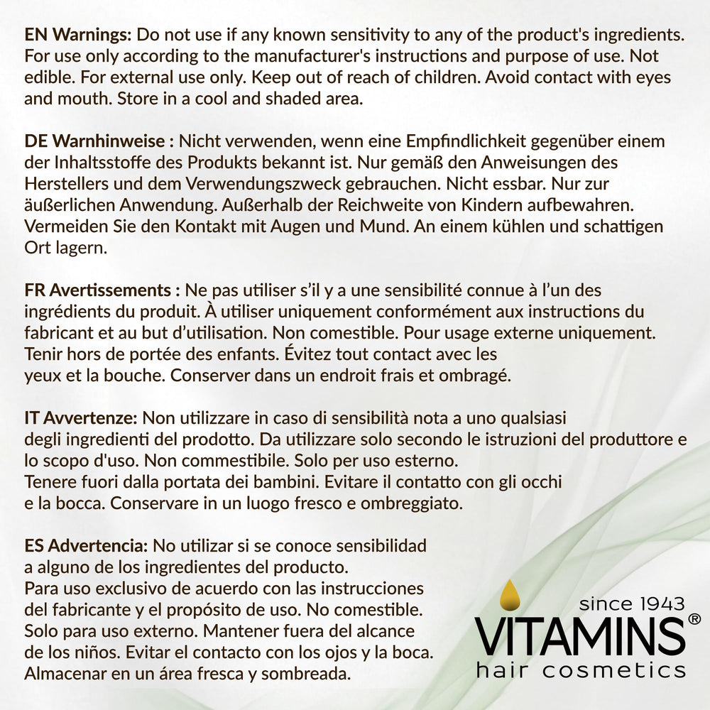 Cuidado diario de VITAMINS para cabello dañado y seco.