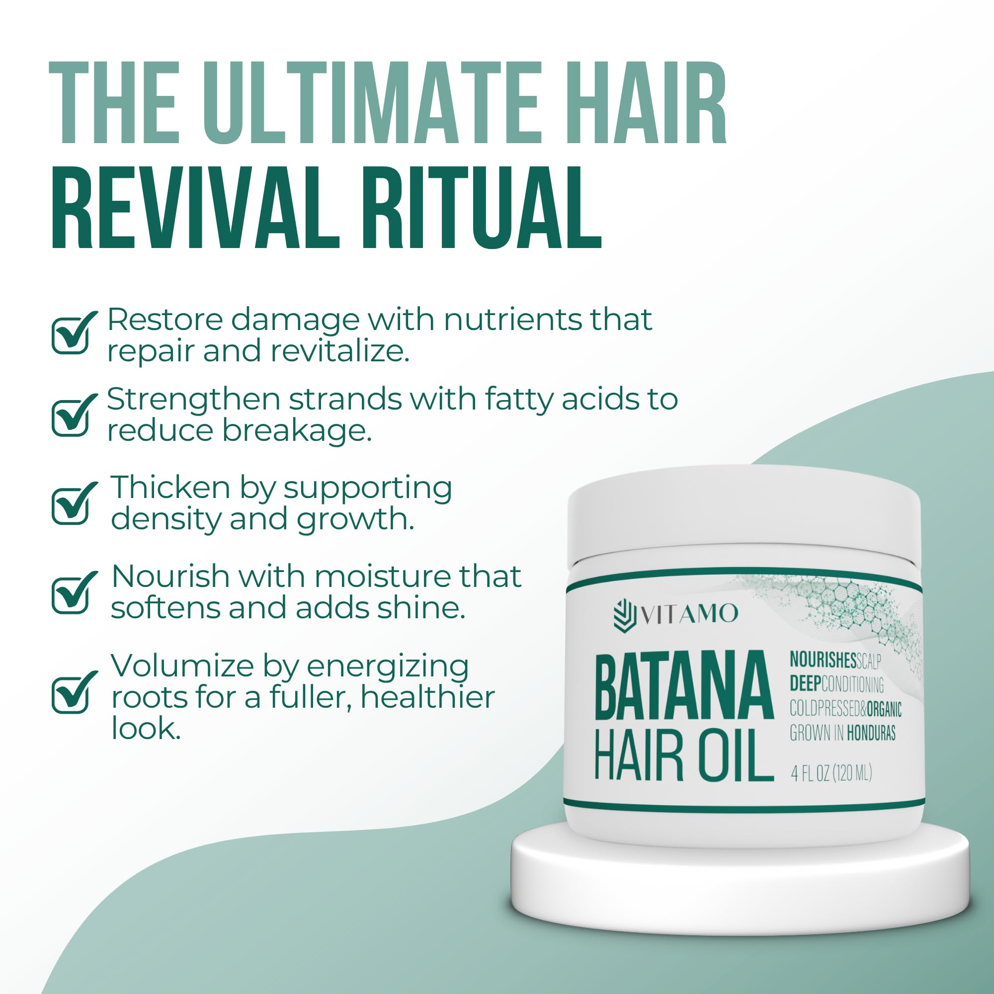 Vitamo Batana: envase elegante protege la pureza del producto.