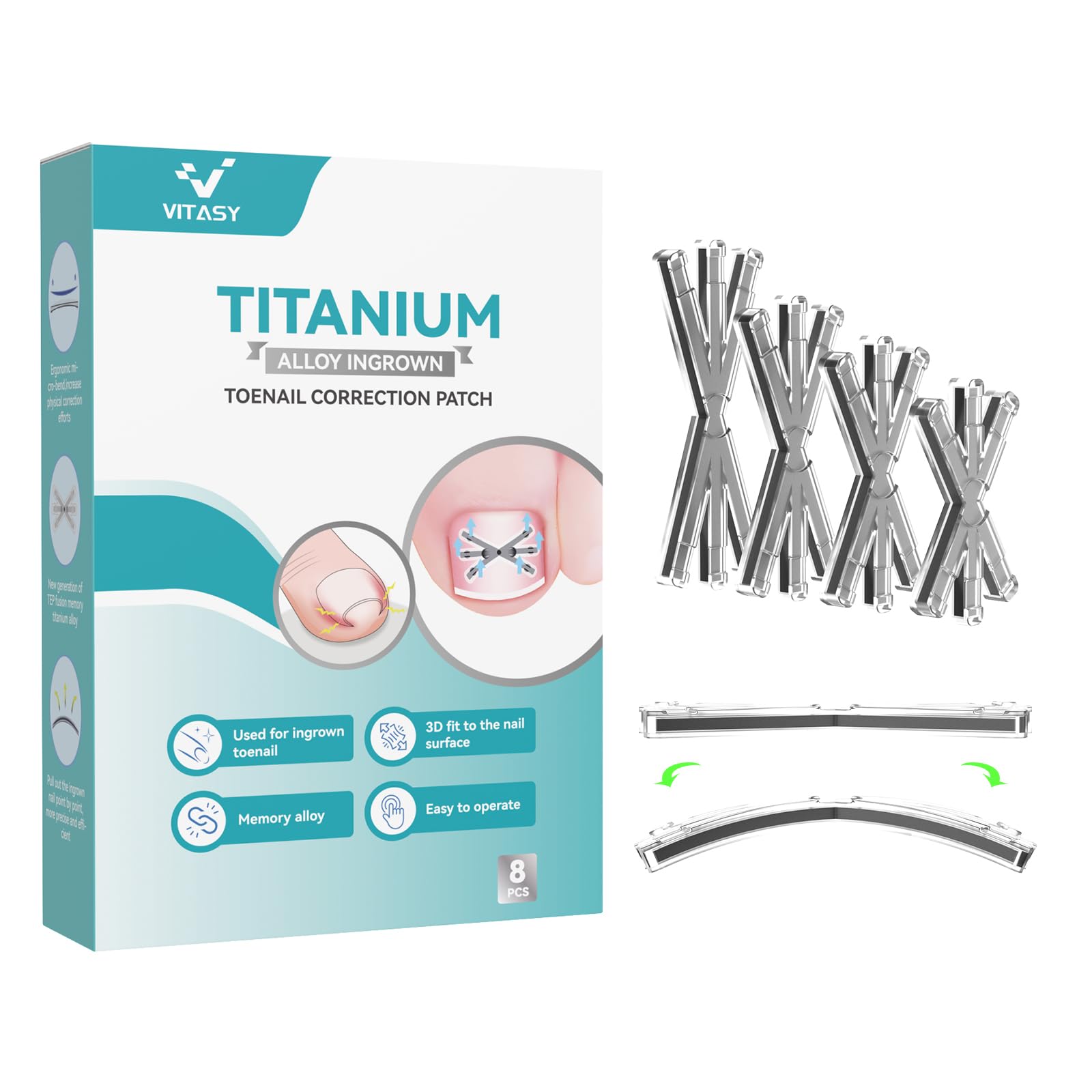 VITASY correcteur d’ongle incarné angle six, précision ciblée.