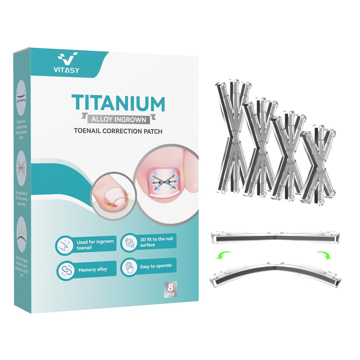 VITASY correcteur d’ongle incarné angle six, précision ciblée.