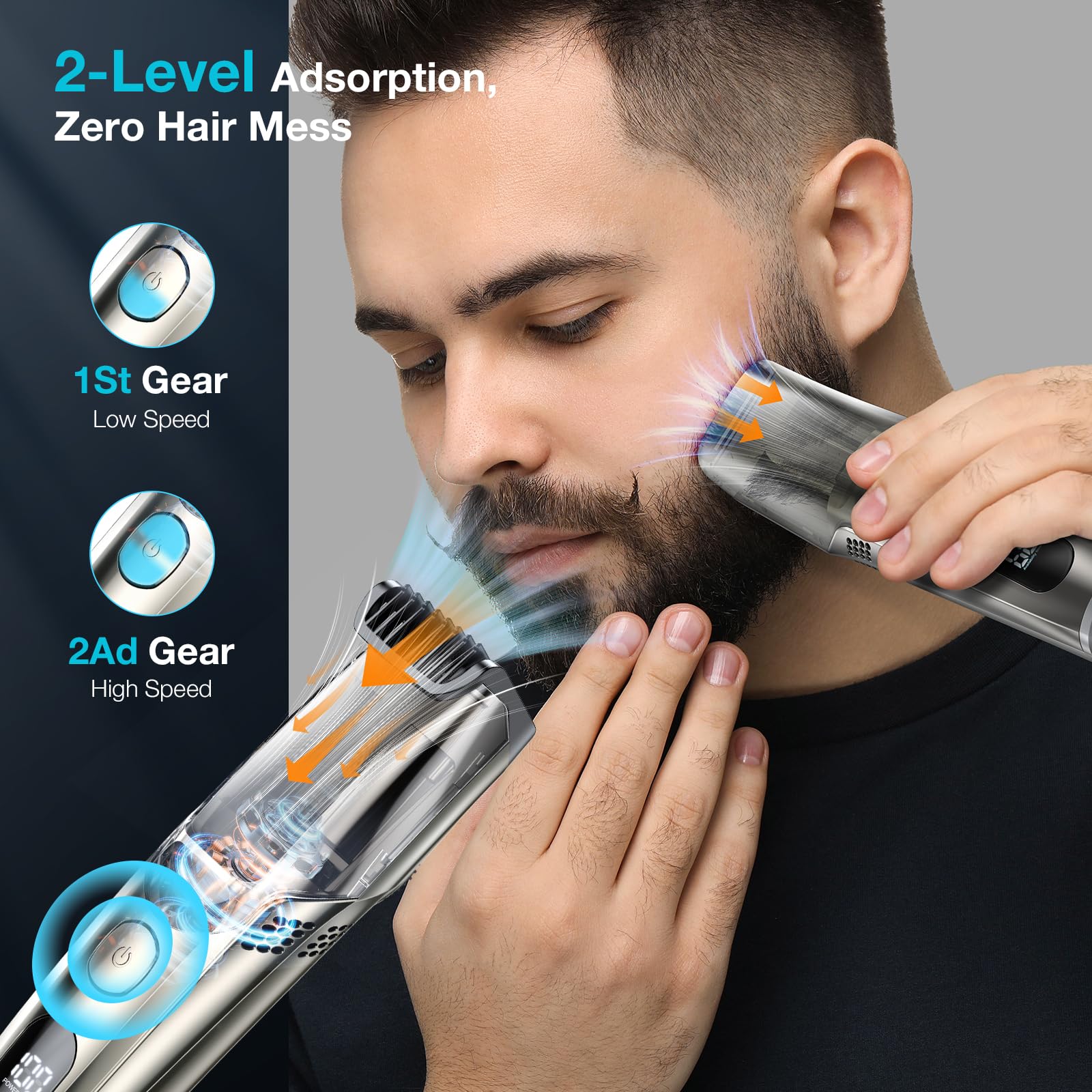 Cortabarba VivaEase con dos velocidades para ajustar la potencia.