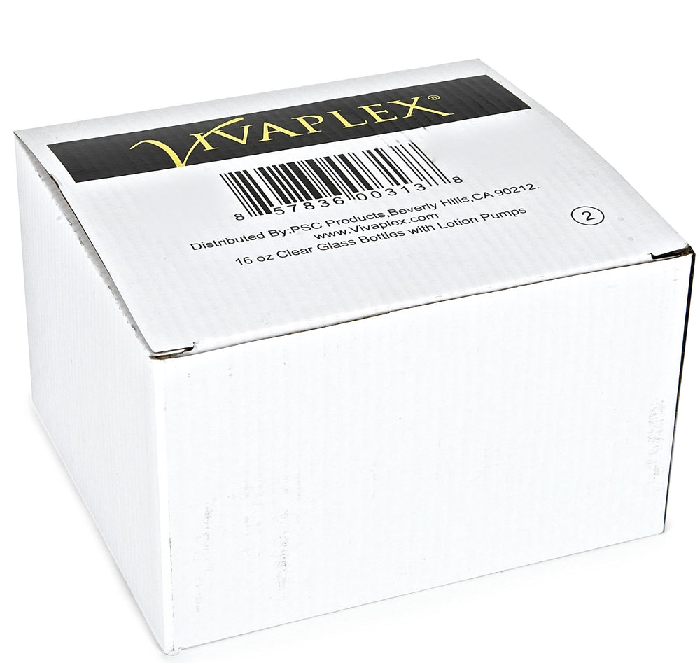 Conjunto de dos botellas Vivaplex, reutilizables para cosméticos caseros.