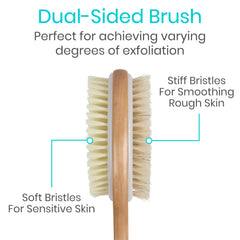 Cepillo Vive de ducha de doble cara para exfoliar y limpiar