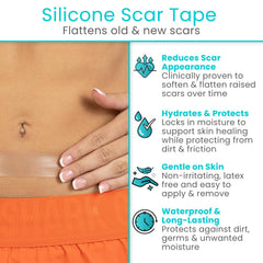 ViveCare: tira de silicona para cicatriz cesárea, uso cómodo y discreto.