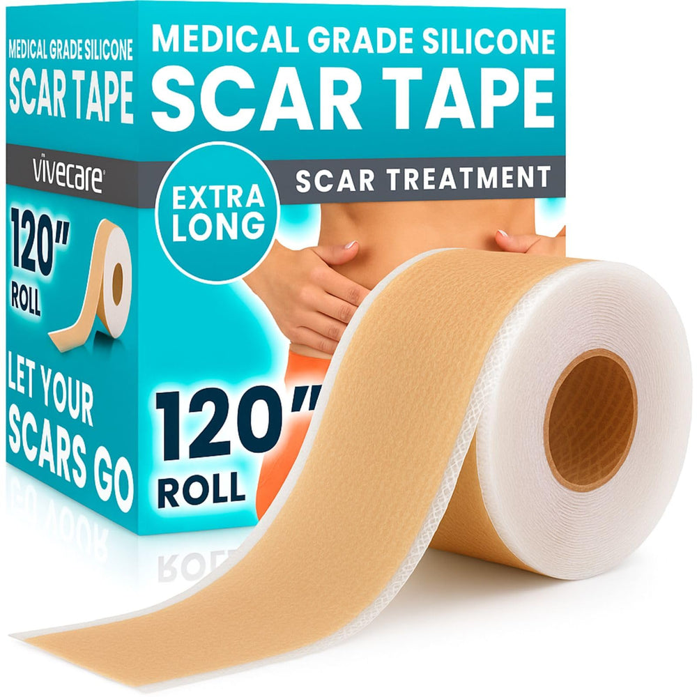 ViveCare: tira de silicona para cicatriz postoperatoria, manejo suave para la piel sensible.