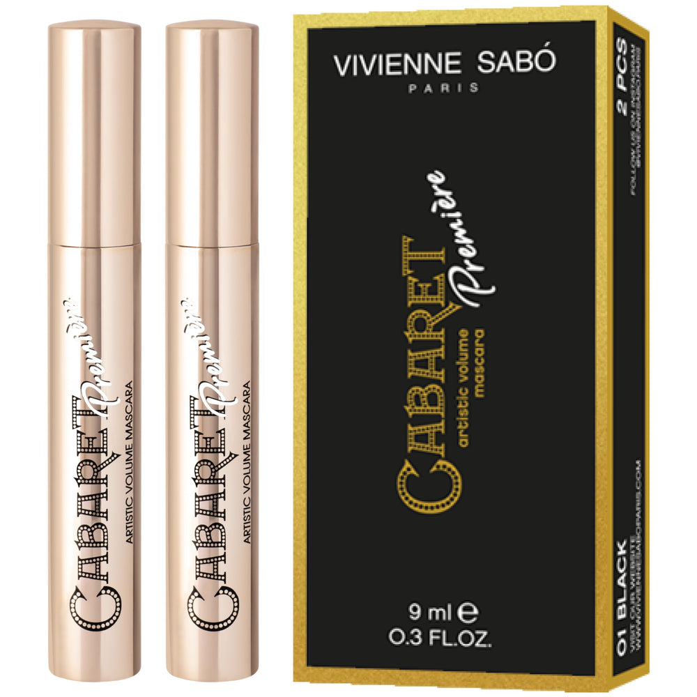 Vivienne Sabó Cabaret Premiere mascara two-pack with defined lashes for everyday wear.