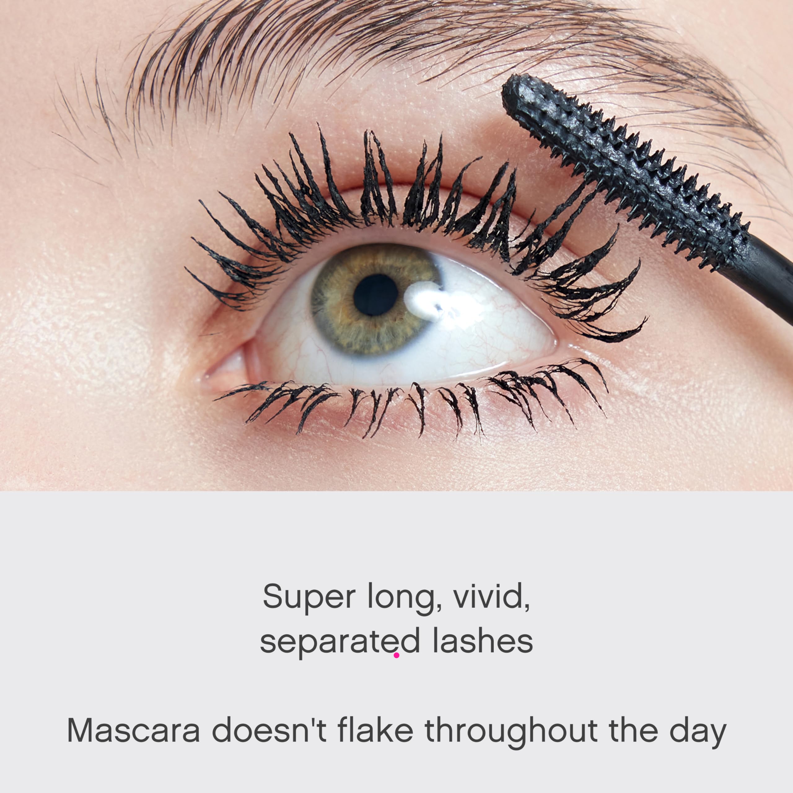 Side view of Cabaret Premiere mascara showing lift and length.