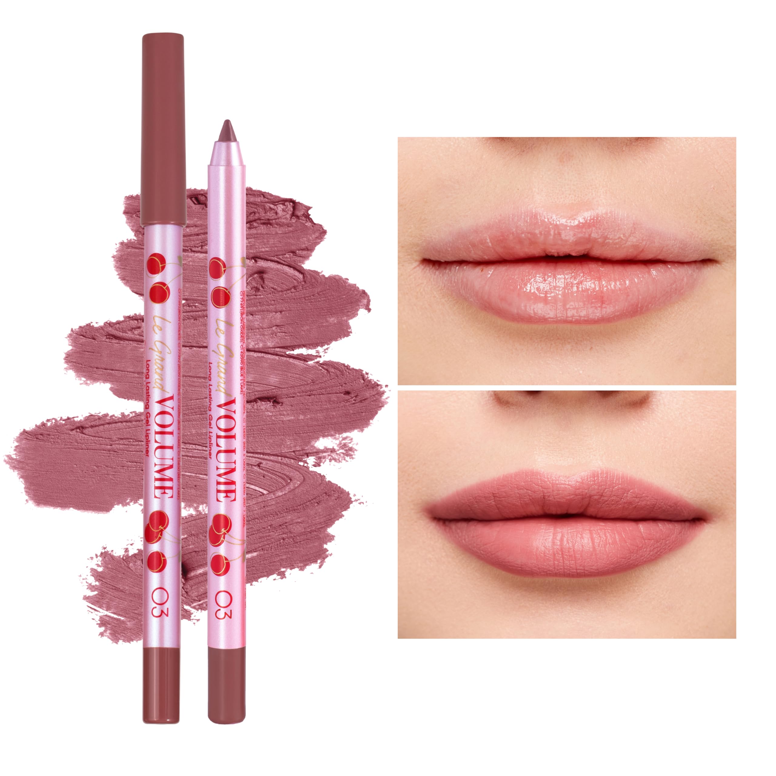 Tono 03 Cool Nude de Vivienne Sabó Gel Lipliner Le Grand Volume para looks diarios
