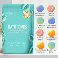 Bombas de baño Vivifyrean envueltas individualmente para mayor conveniencia