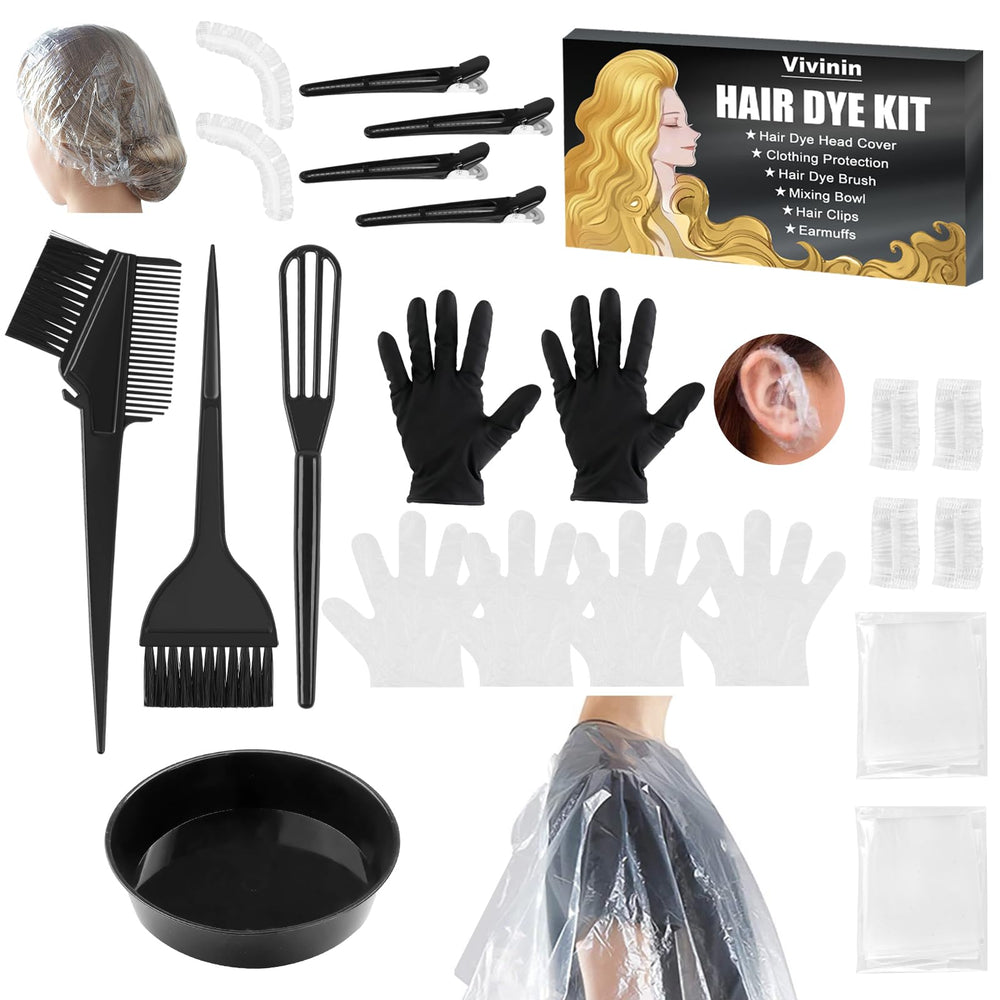 Vivinin conjunto de teñido de 19 piezas, ideal para casa con resultados limpios