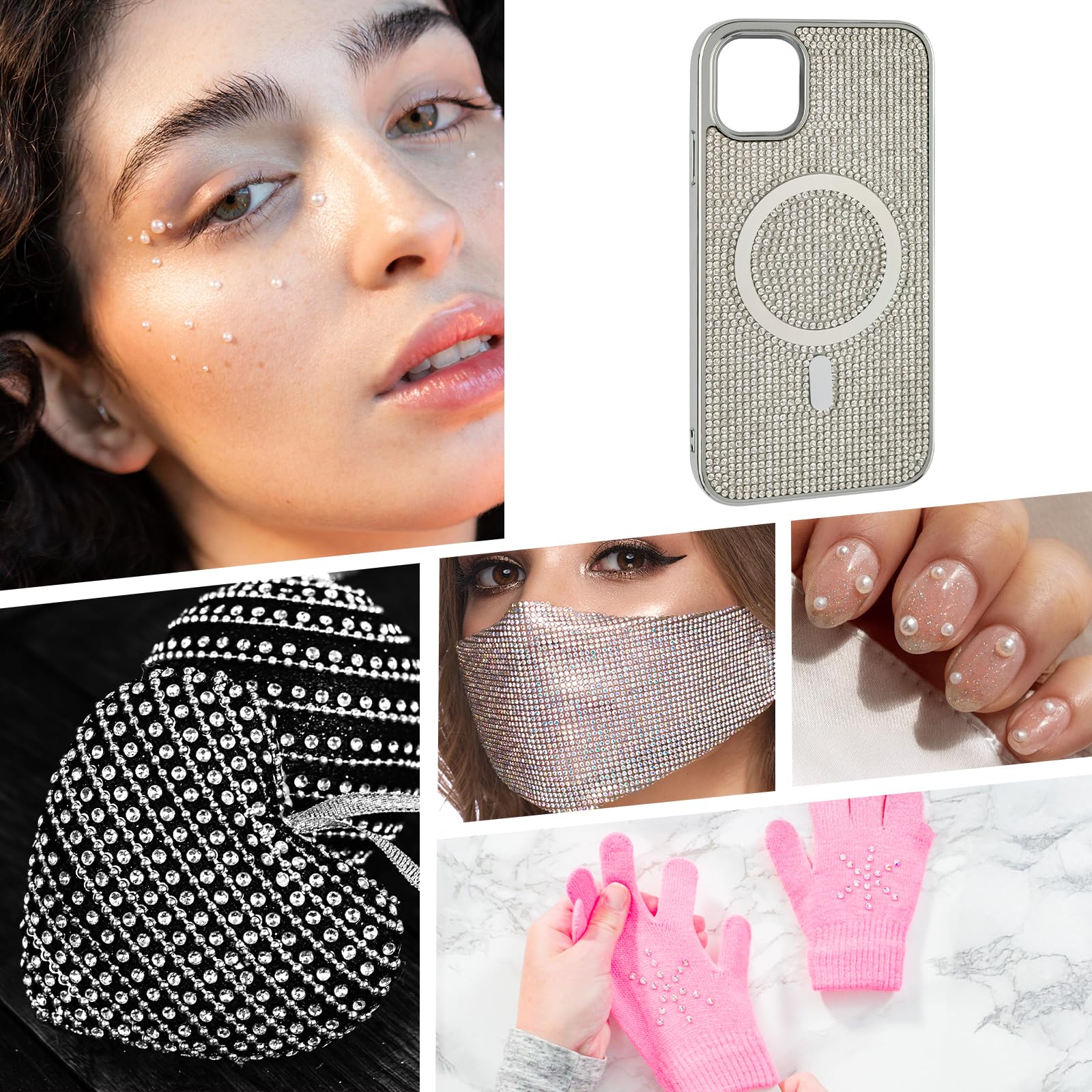 Gemas vivinin para proyectos de recortes y manualidades con brillo glamoroso.