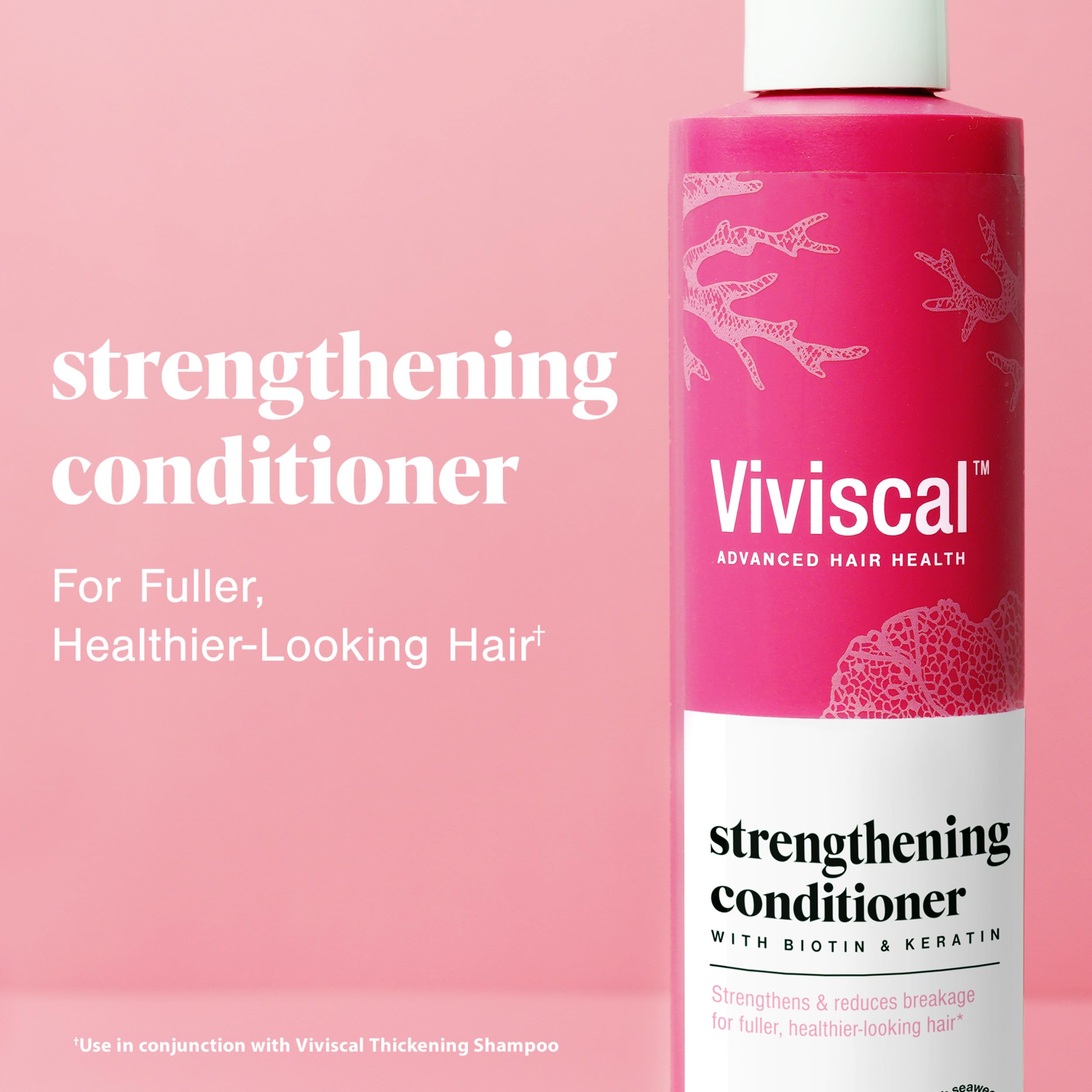 Condicionador Viviscal, textura cremosa para hidratación suave del cabello.