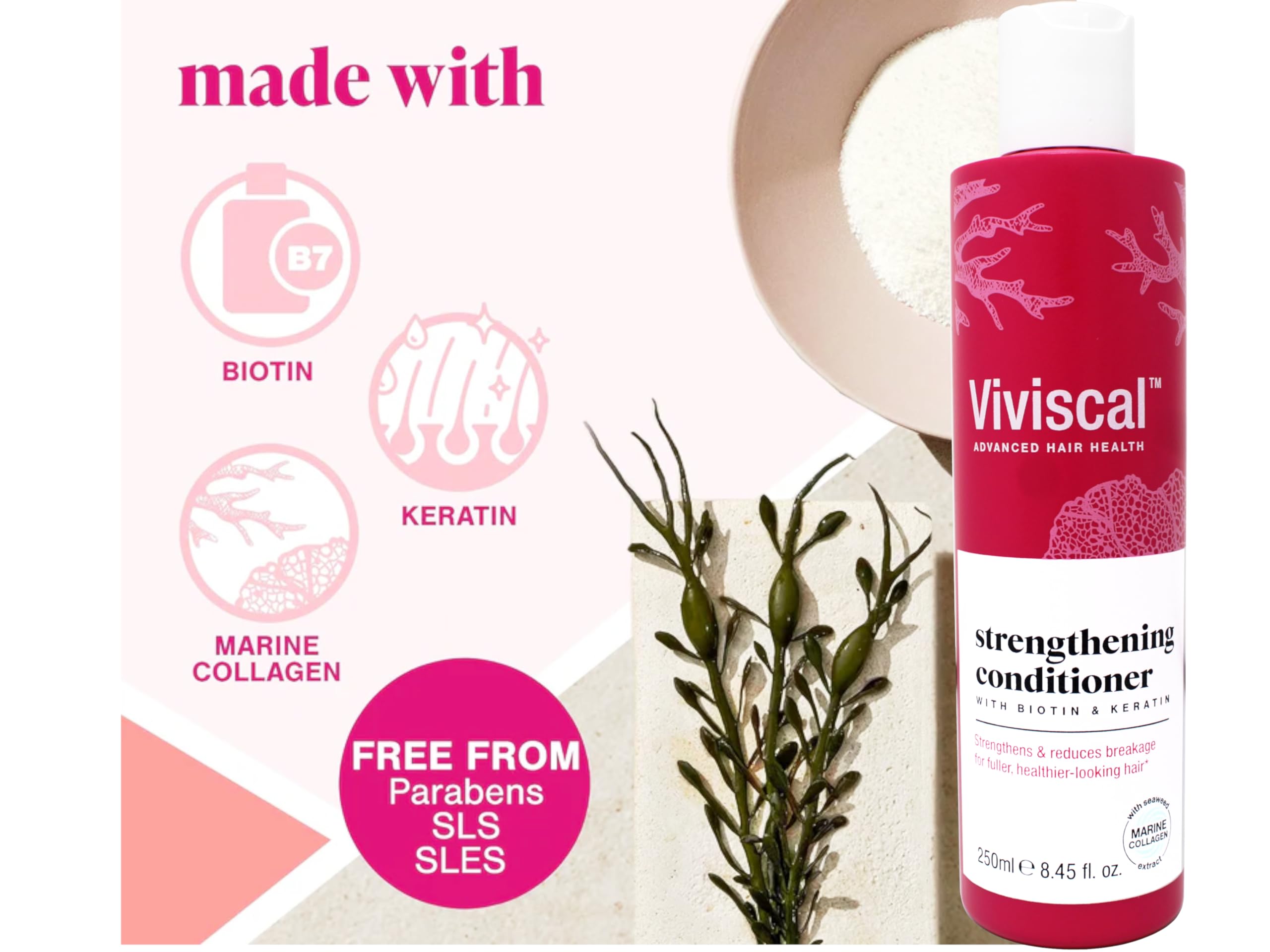 Textura de cabello tras lavado con champú Viviscal.