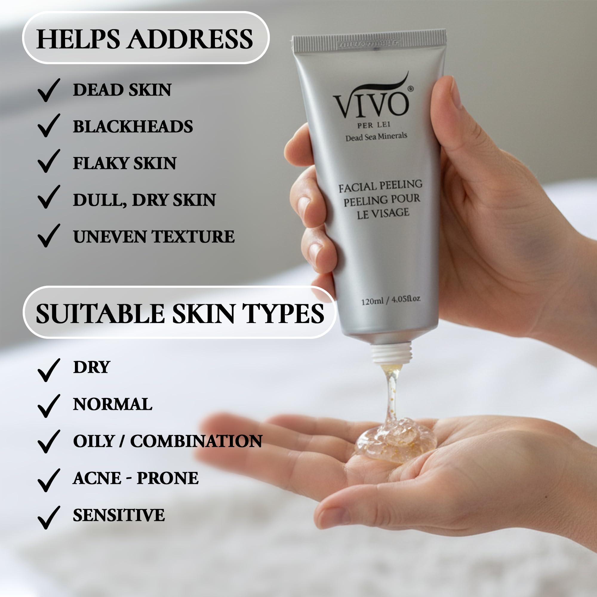 Vivo Per Lei: piel suave tras el primer uso gracias a la exfoliación.