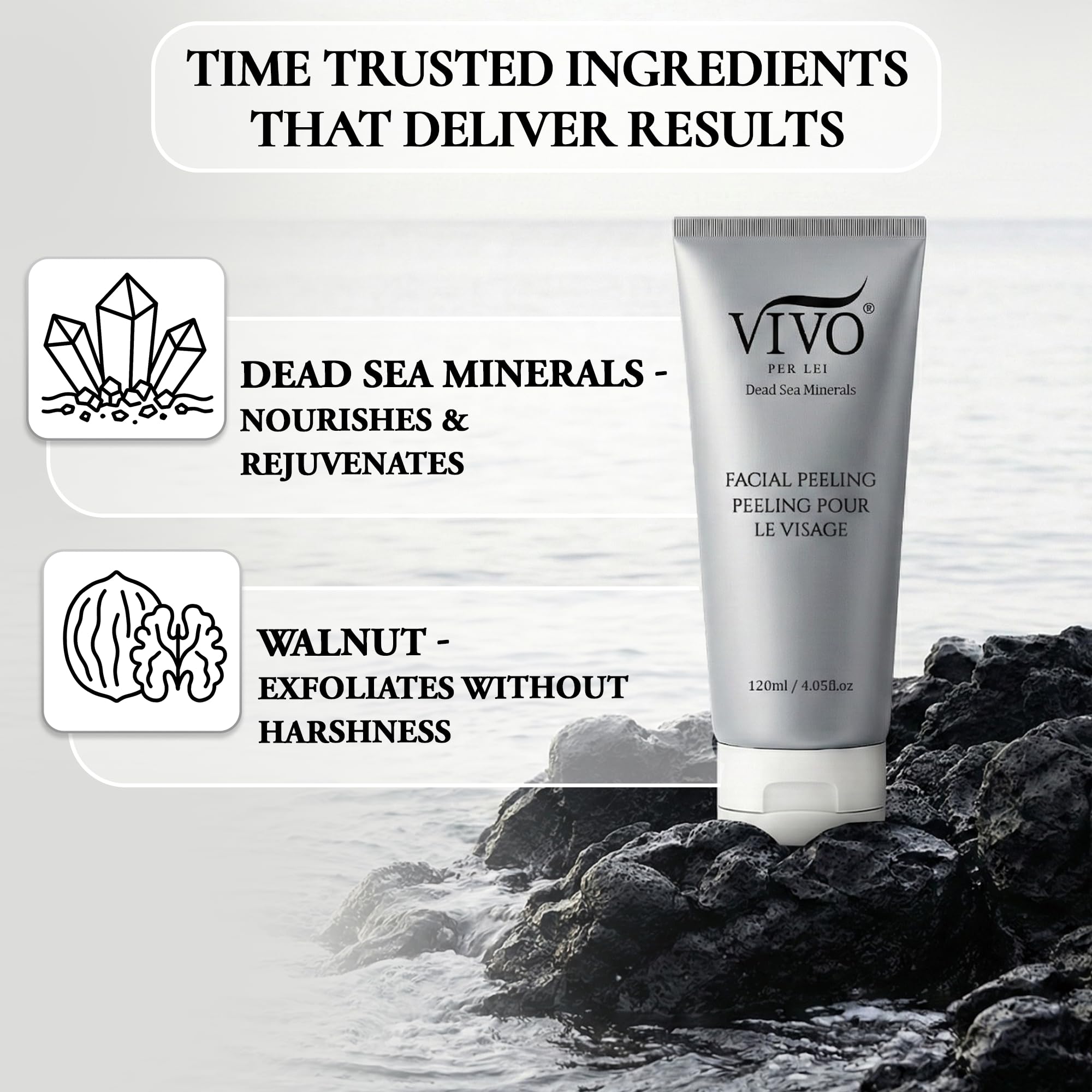 Vivo Per Lei Gel exfoliante envase práctico para uso diario