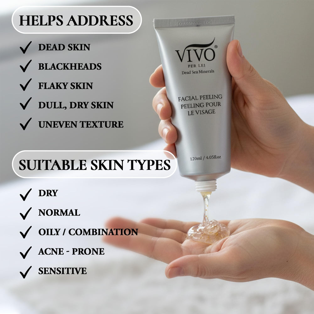 Vivo Per Lei Gel exfoliante mantiene la piel hidratada durante la exfoliación