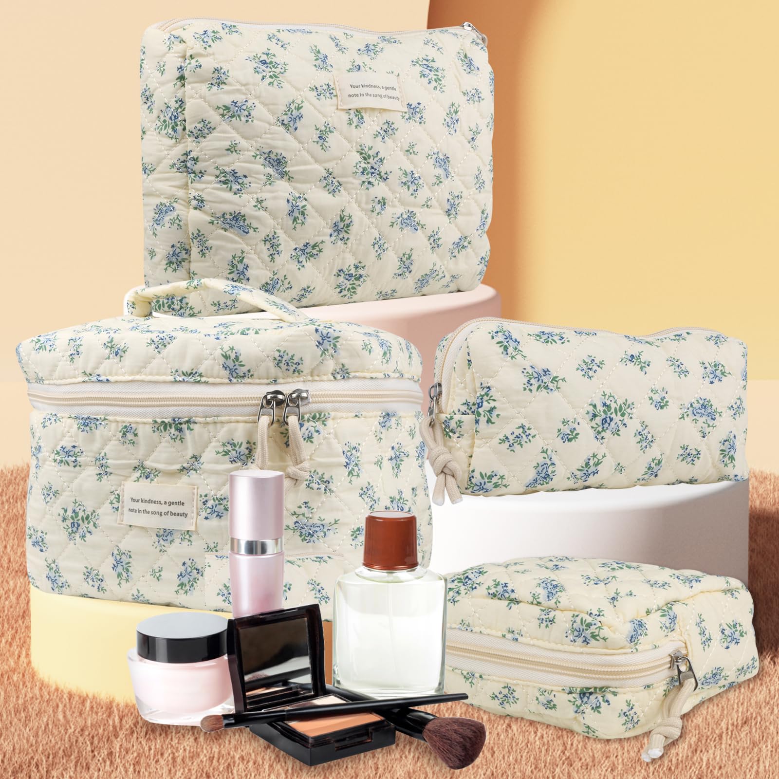VIWIME organizador multifuncional floral para cosméticos y accesorios