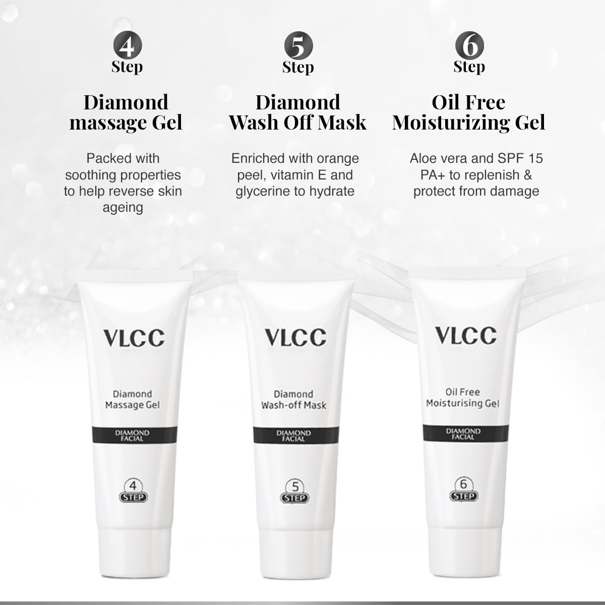 VLCC Diamond Facial Kit apto para piel de todo tipo y uso unisex