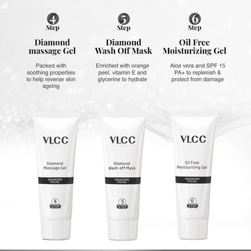VLCC Diamond Facial Kit apto para piel de todo tipo y uso unisex