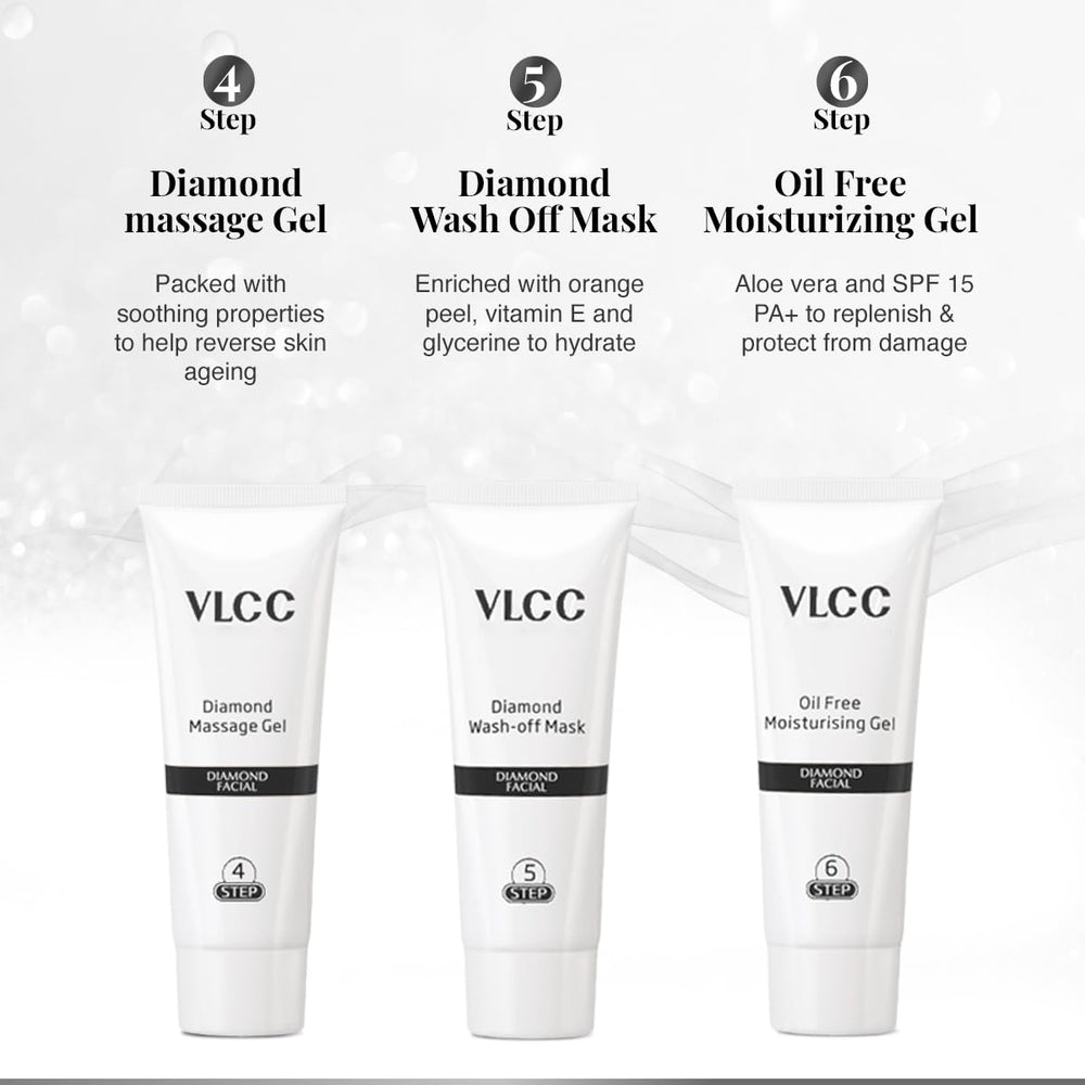 VLCC Diamond Facial Kit apto para piel de todo tipo y uso unisex