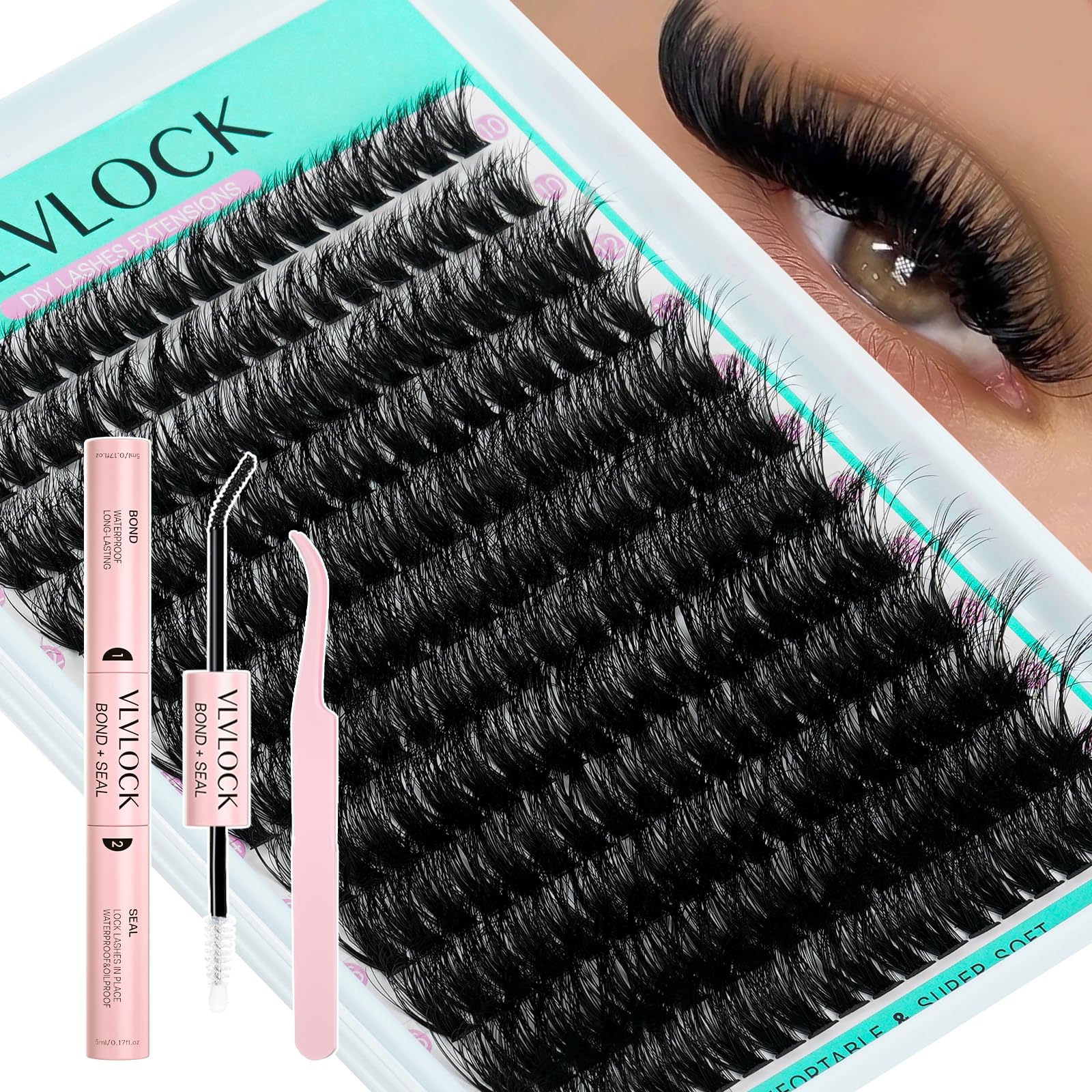VLVLOCK Conjunto de clústeres 80D 10-18 mm para volumen llamativo.