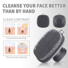 VWMYQ cepillo facial silicona gris, enfoque poros para limpieza profunda.
