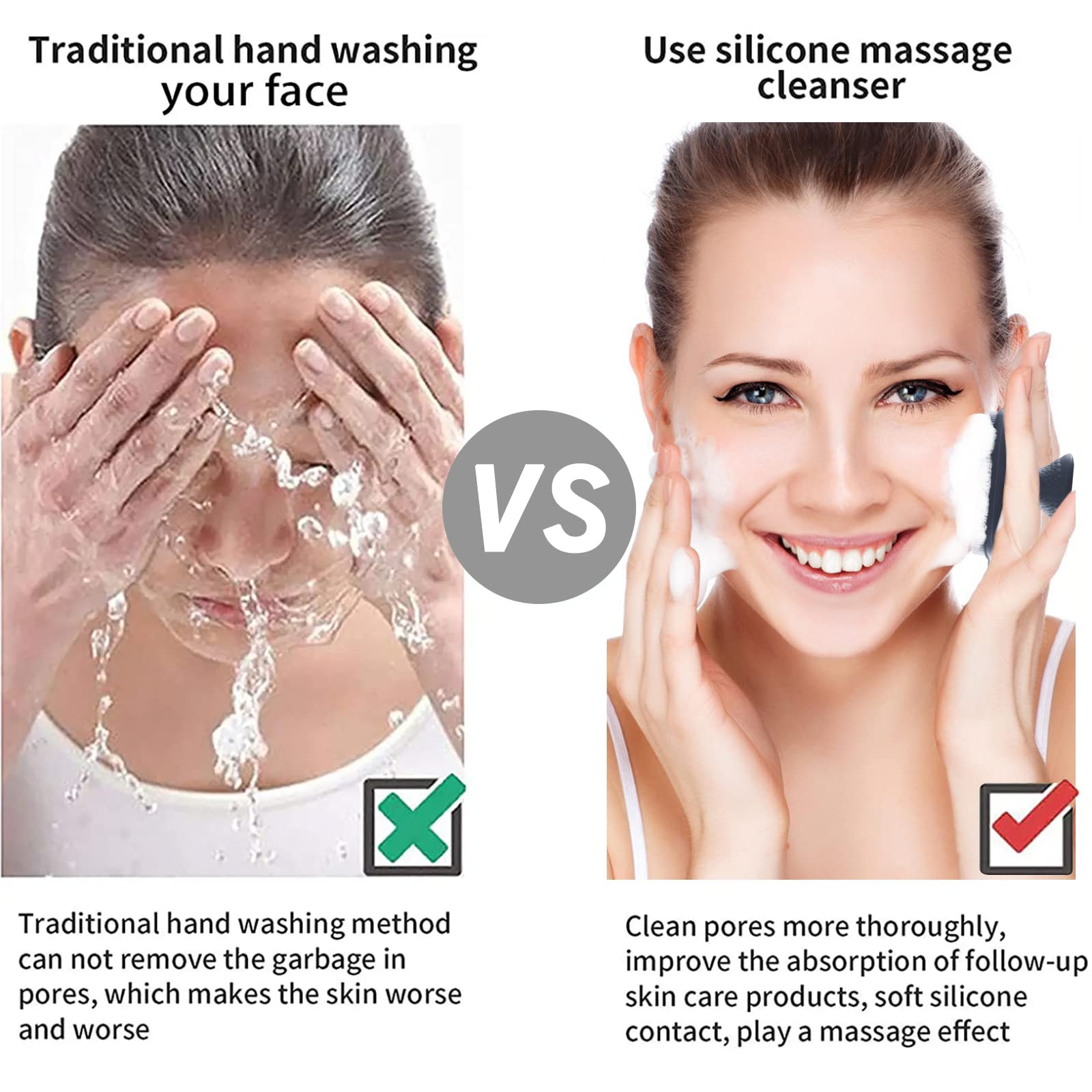VWMYQ cepillo facial viaje compacto, ideal para viajes.