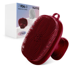 VWMYQ cepillo de silicona para limpieza facial, enfoque en limpieza suave de poros.