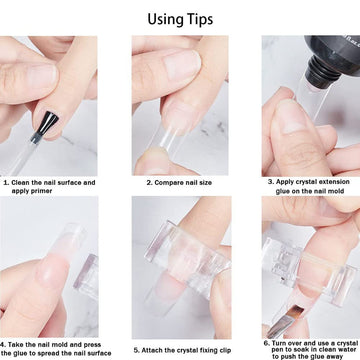 Clips durables VNC para polygel y construcción de uñas