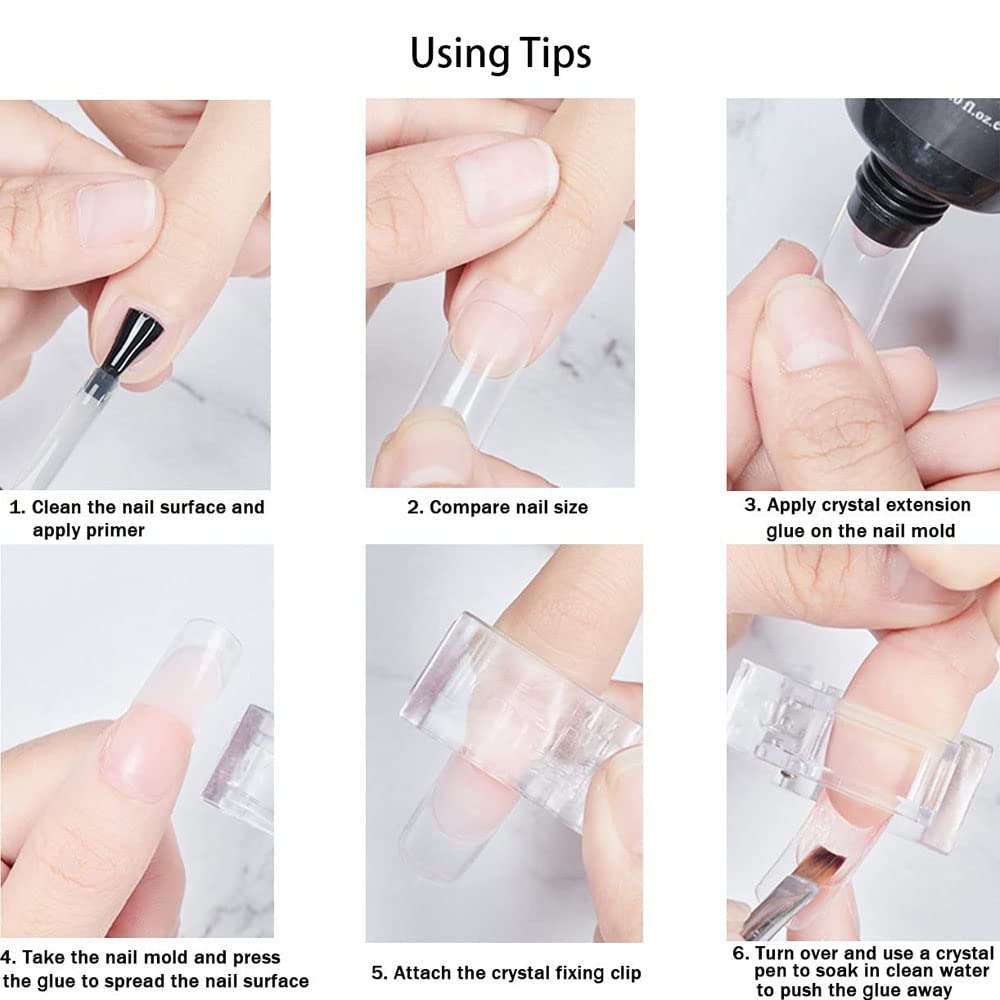 Clips durables VNC para polygel y construcción de uñas