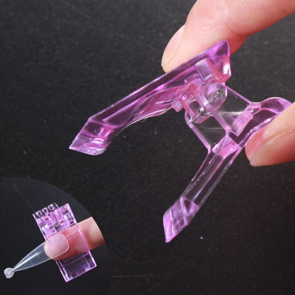 Clips VNC compactos para uñas, ideales para polygel
