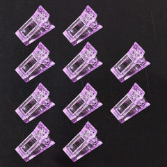 Clip VNC de puntas para uñas moradas, fijación cómoda para polygel