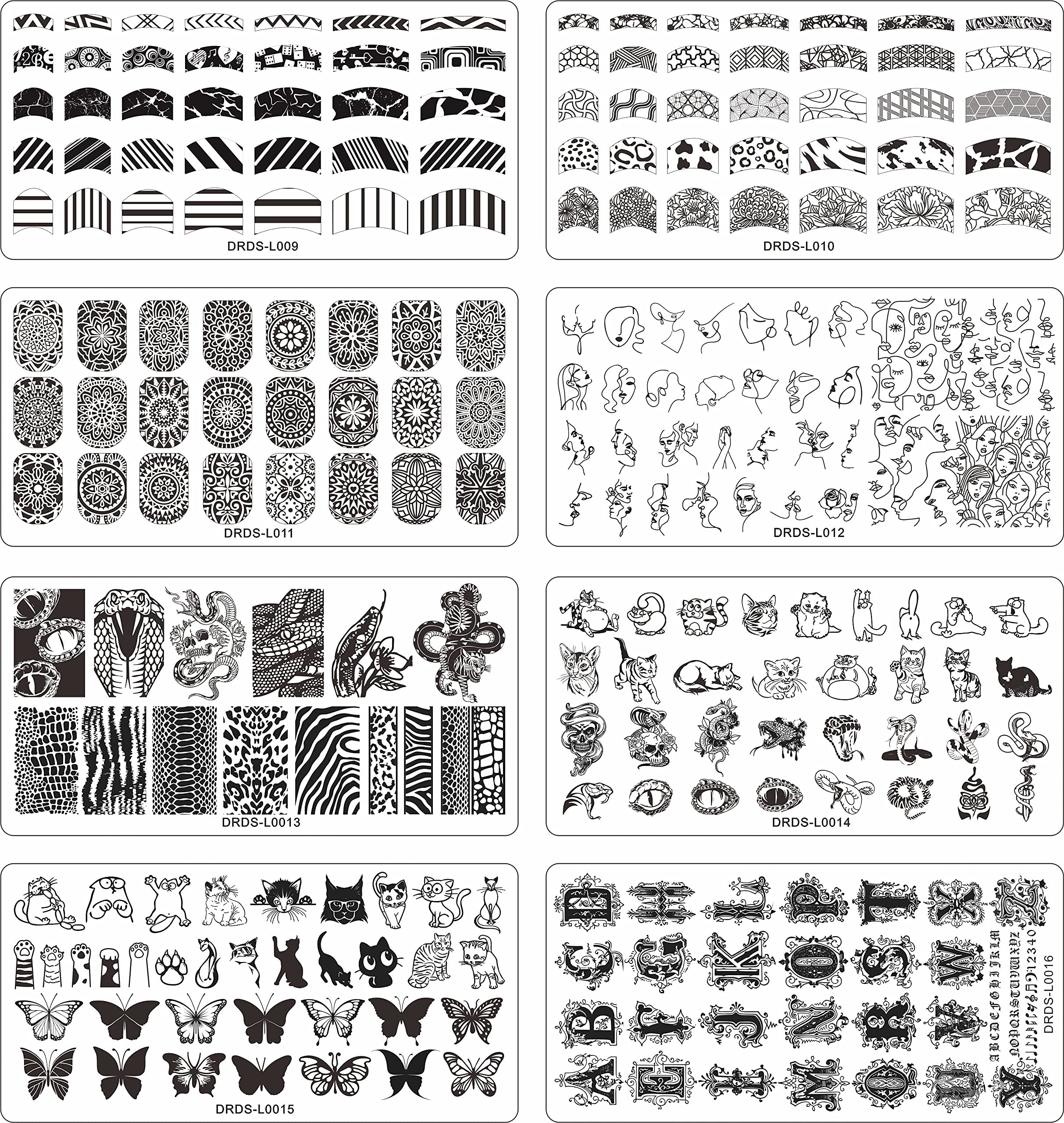 Placas VNC para uñas con animales, looks divertidos.