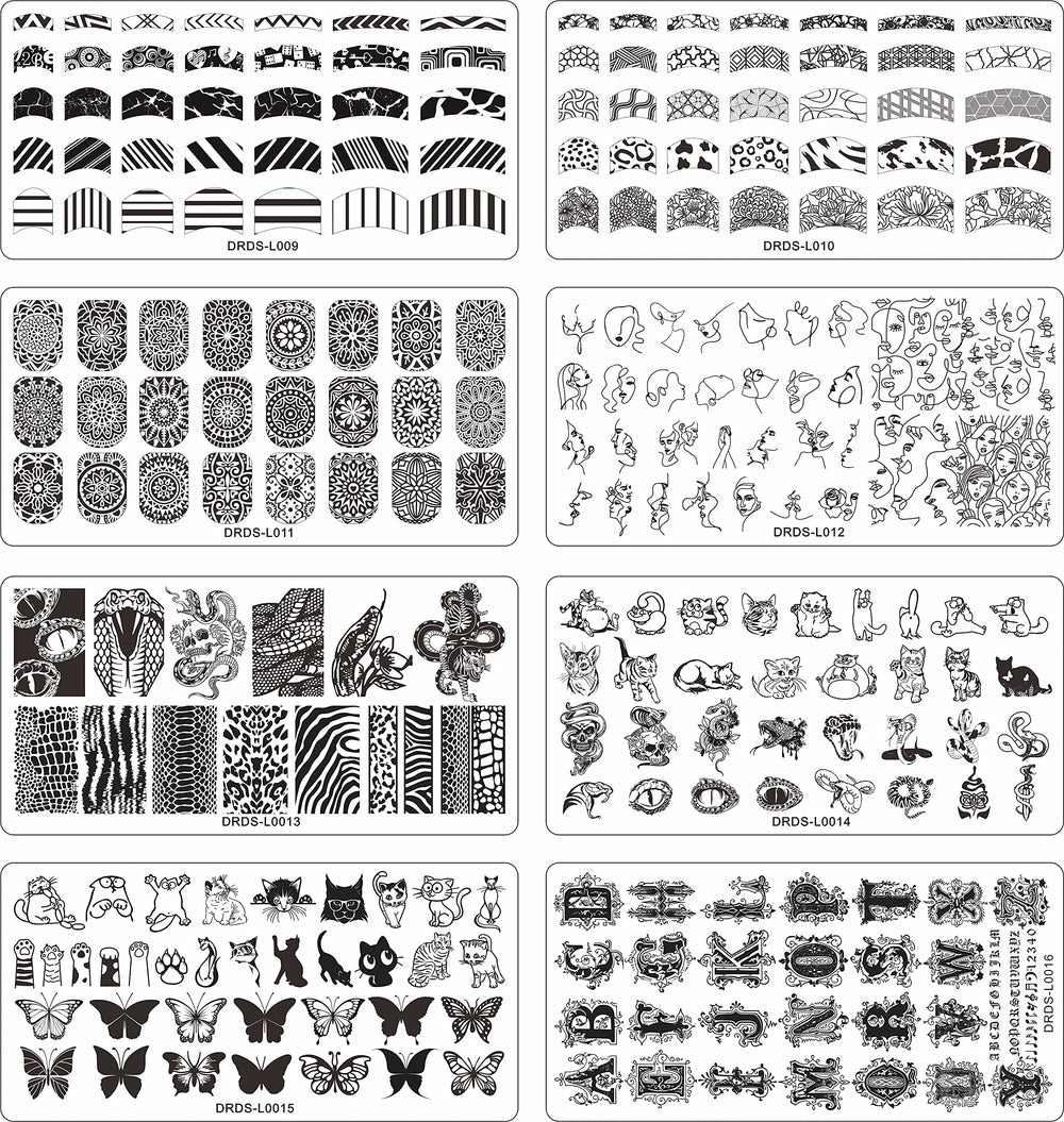 Placas VNC para uñas con animales, looks divertidos.