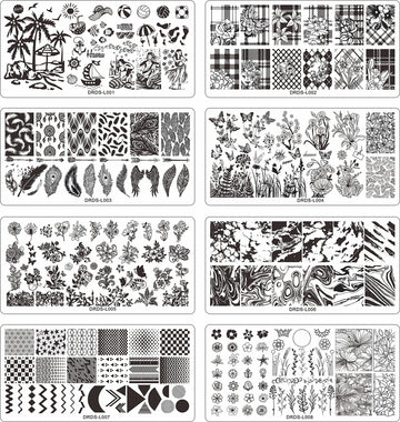 Placas VNC para uñas con flores, resultados definidos.