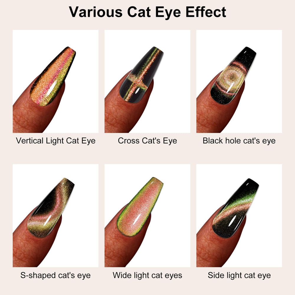 vnjaoi uso fácil para crear arte de uñas ojo-de-gato