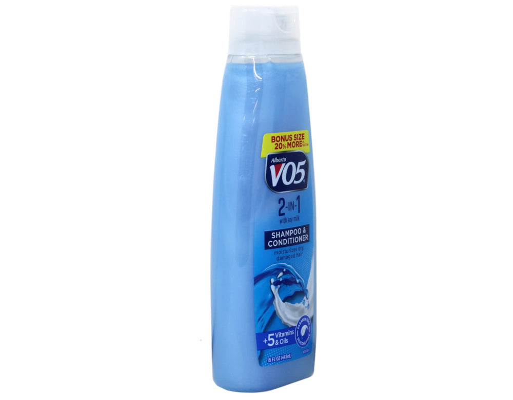 VO5 2 en 1 brillo suave y cabello sedoso tras lavar