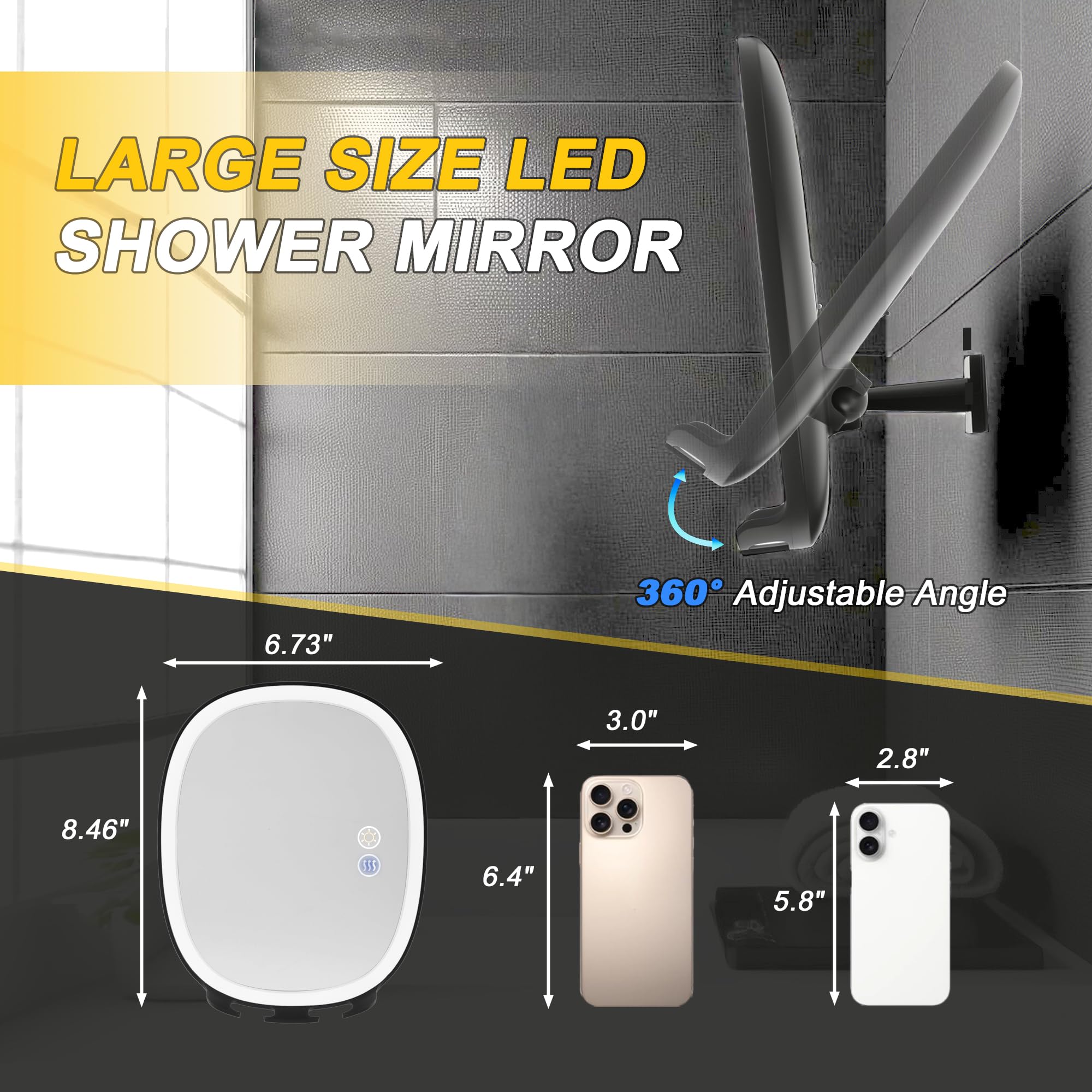 VOCOSTE Miroir Douche design robuste: durabilité dans la salle de bains.