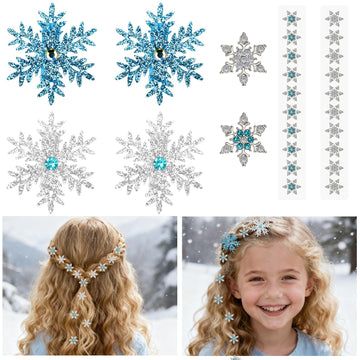 Vodolo pinza copo de nieve blanco grande para peinado elegante.