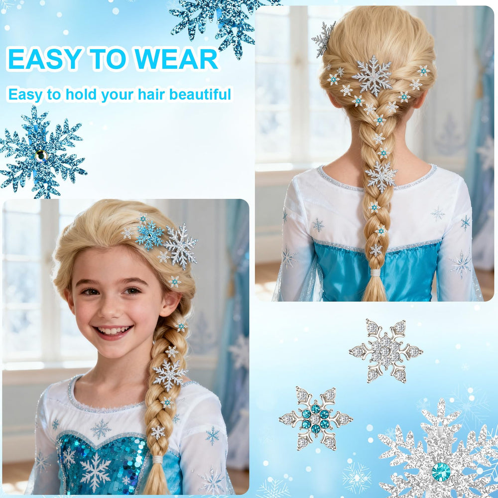 Vodolo pinza copo de nieve con cristales brillantes para eventos.