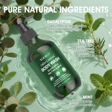 VOERUY gel ducha desodorante aloe y té verde calma la piel seca.