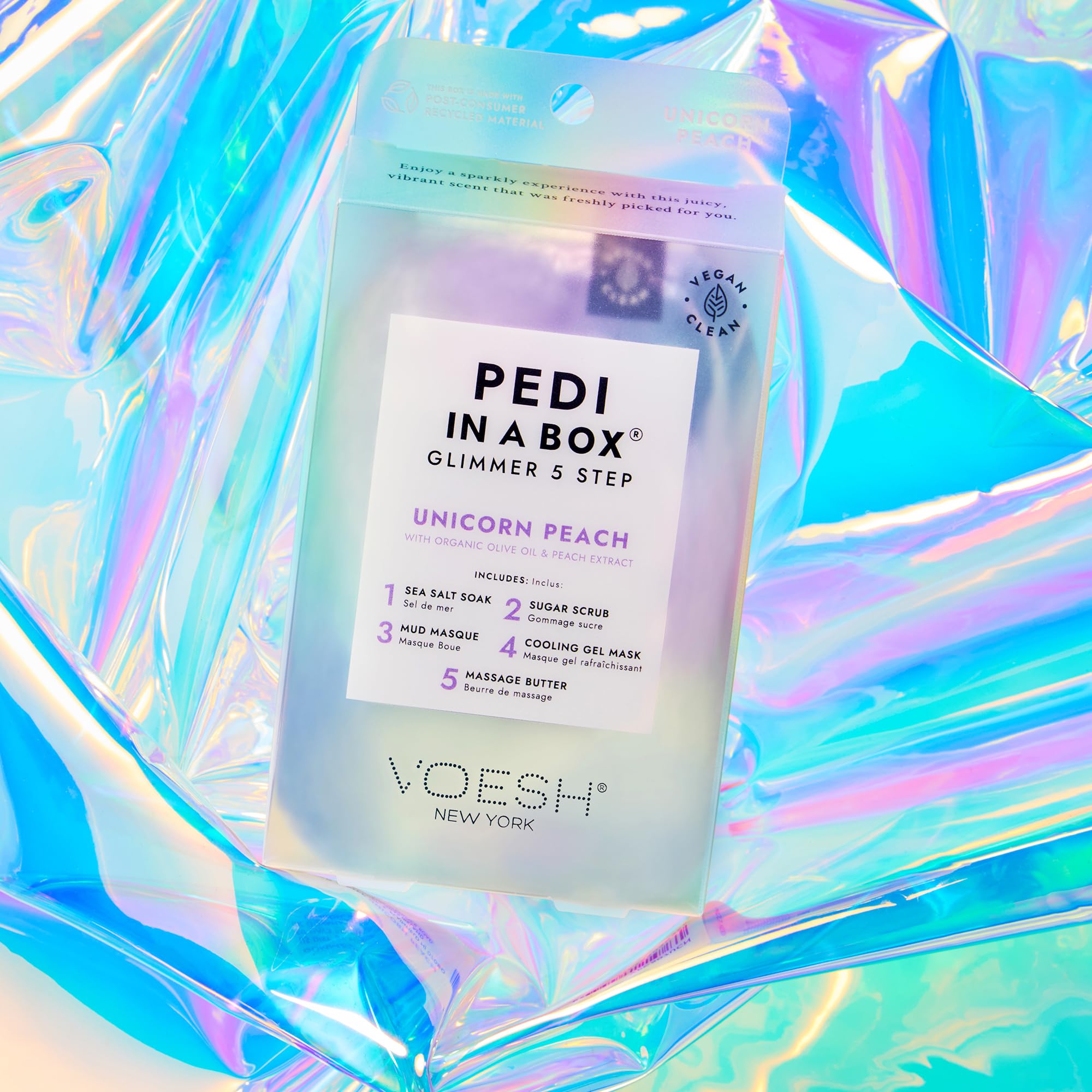 VOESH remojo de sal para pies, ideal para pedicura en casa.