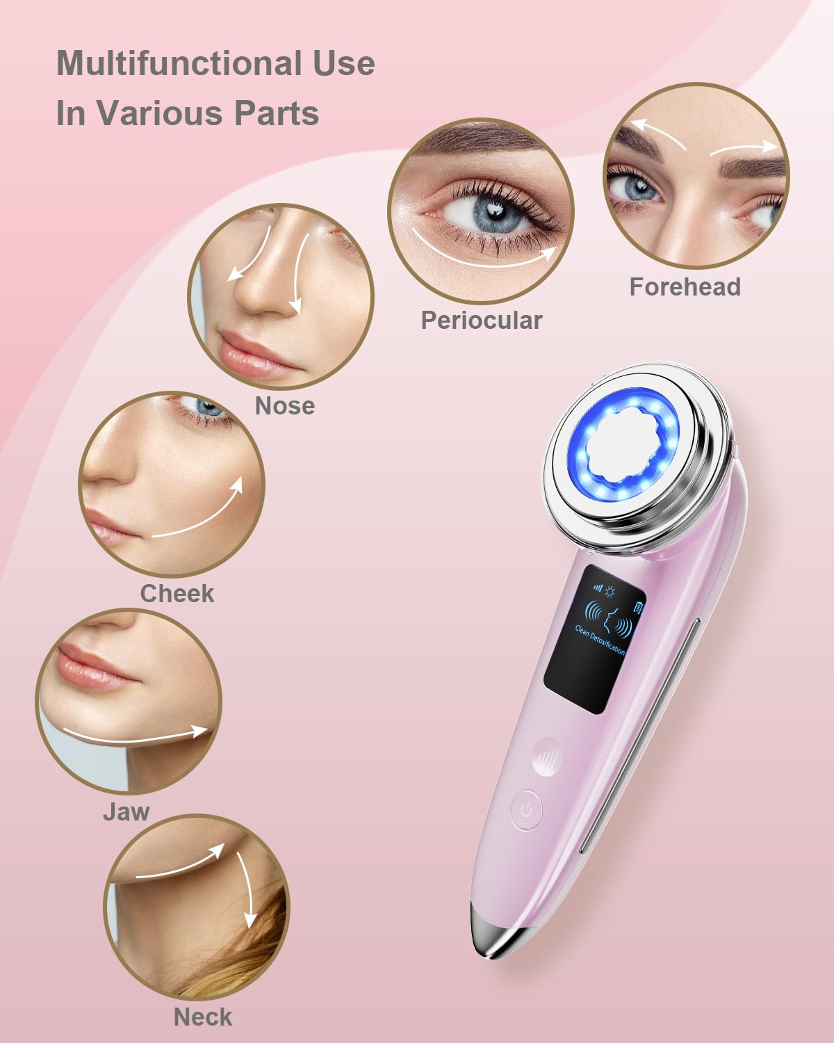 VOFEL Coffret Beaute: Masseur Visage 4 en 1 cadeau elegant et utile