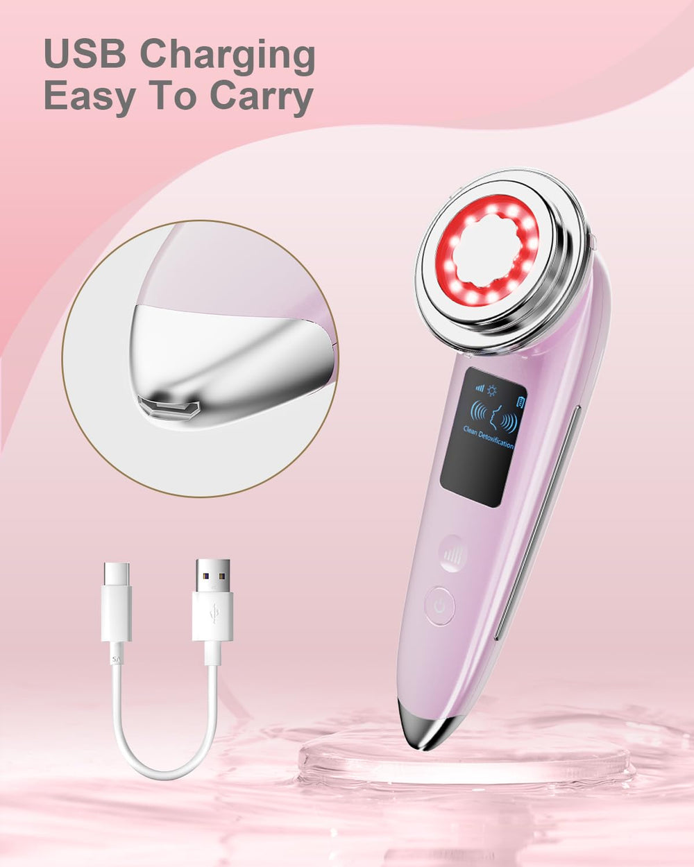 VOFEL Masseur Visage 4 en 1 Grand Ecran: controles simples et traitements personnalises