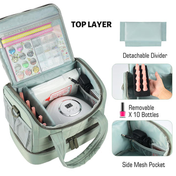 VOFIpremiAm organizador esmaltes, protección de espuma para viajes