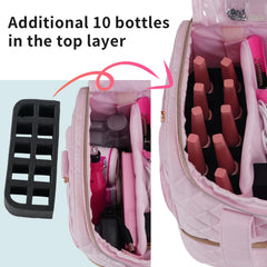 VOFIpremiAm organizador, bolsillos laterales para remover esmalte y líquidos sin fugas.