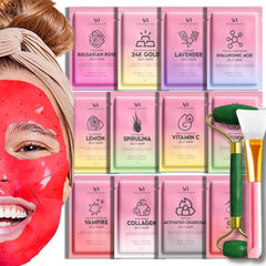 VogueNow mascarilla gelatina kit con rodillo de jade y espátula para aplicación profesional en casa