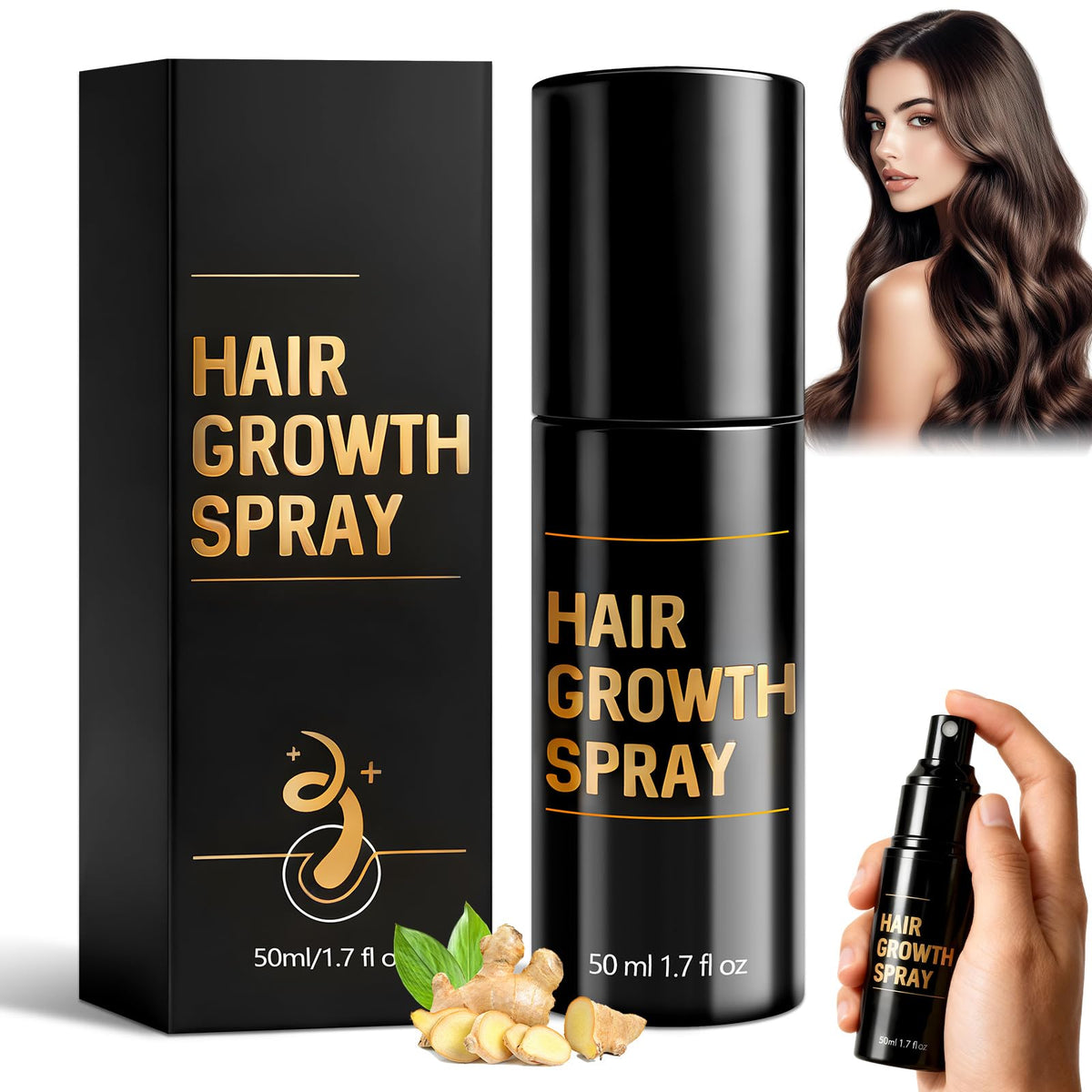VOGUZY aerosol de crecimiento capilar para cabello más grueso.