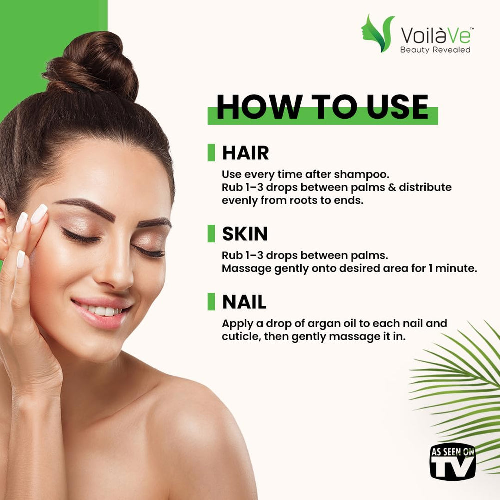 VoilaVe Aceite de Argán para barba y rostro, hidratación suave.