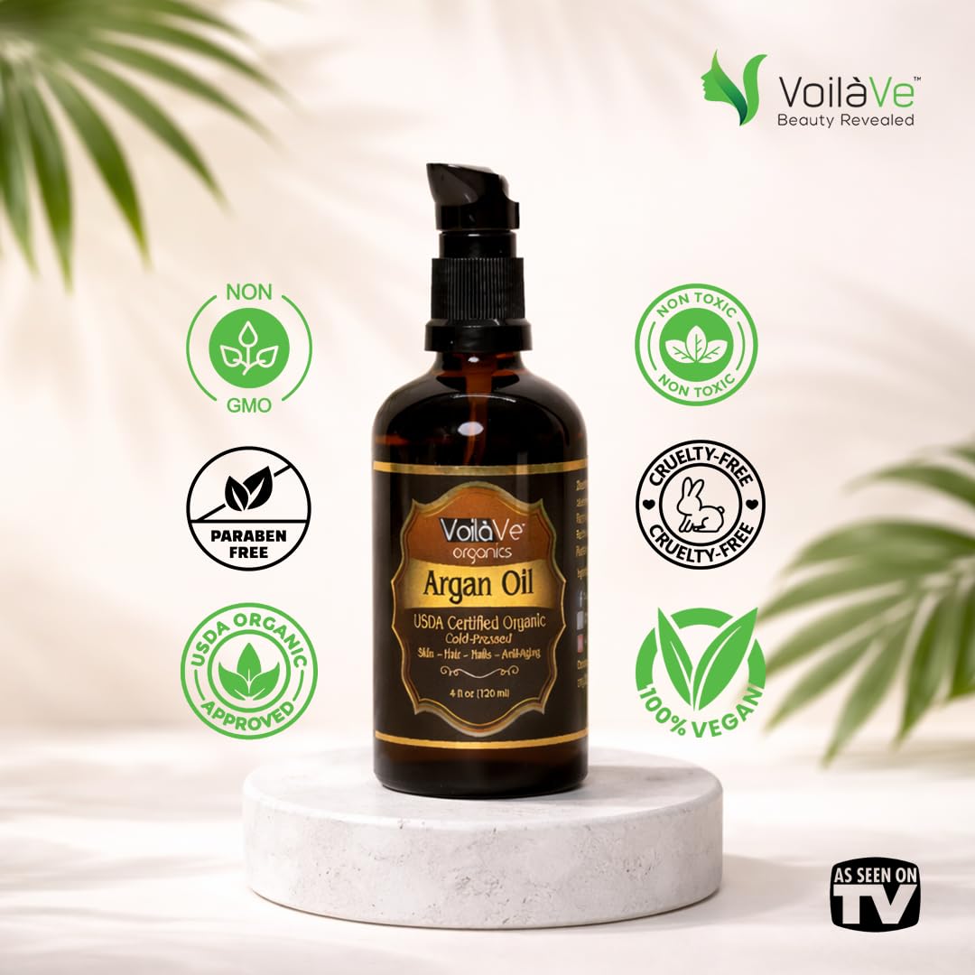 VoilaVe Aceite de Argán para labios hidratados y nutridos.